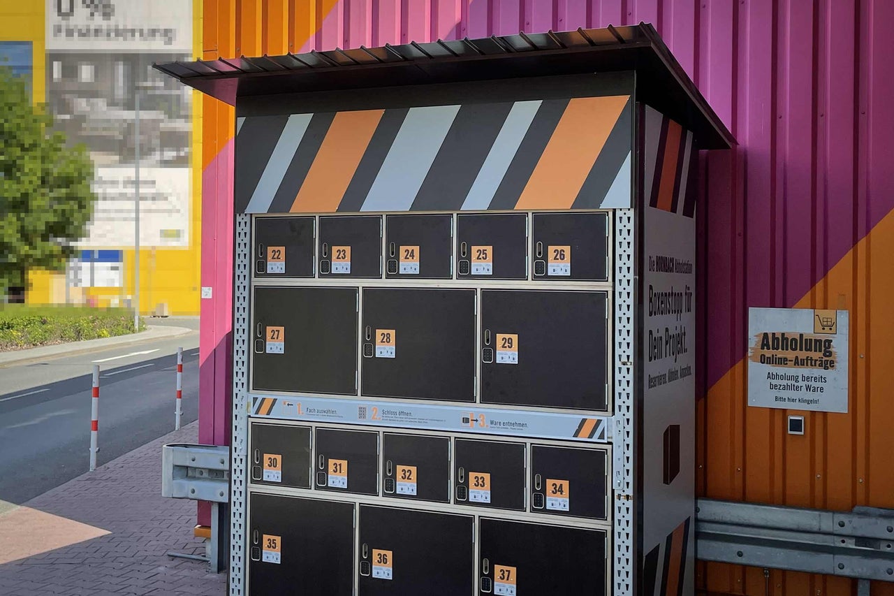 Hornbach Abholstation zur kontaktlosen Warenabholung