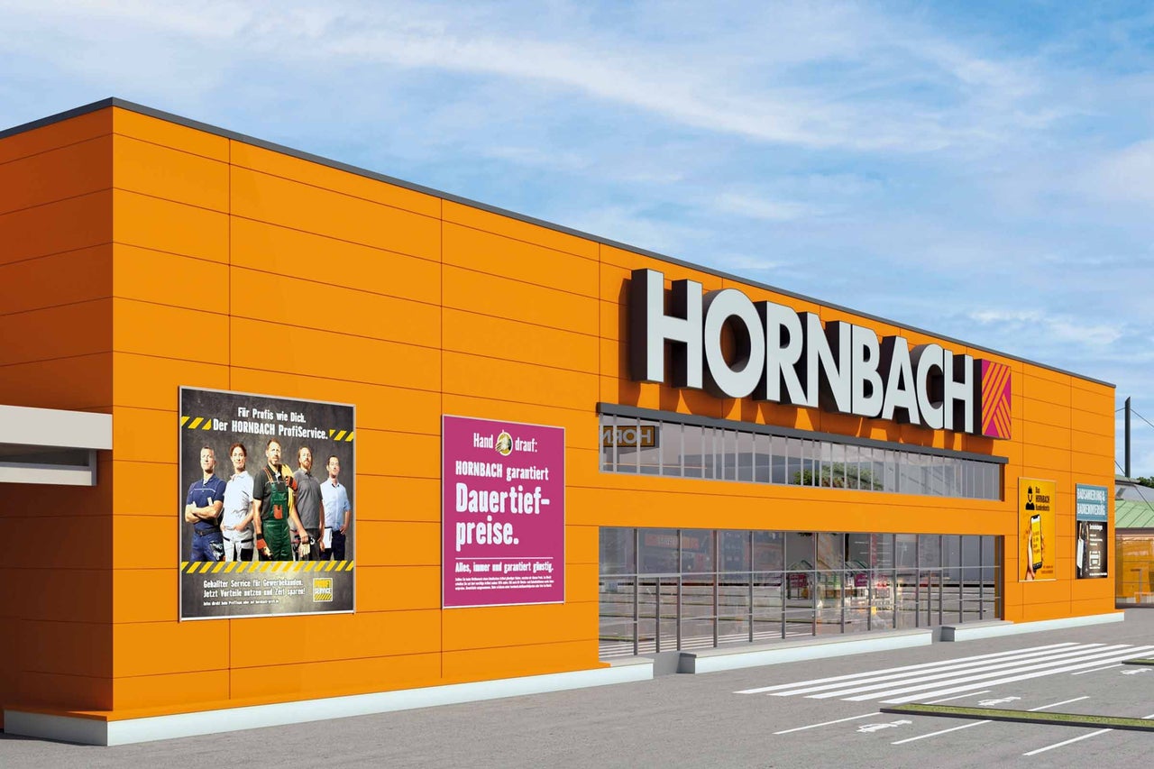  Außenansicht eines Hornbach Baumarktes 