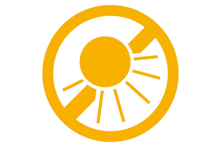 Symbol für vor direkter Sonneneinstrahlung schützen