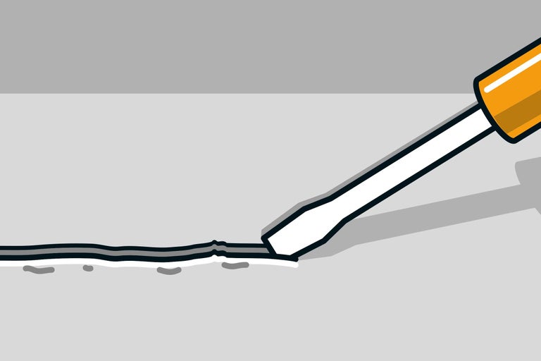 Fugenwerkzeug bei der Arbeit an einer Fuge