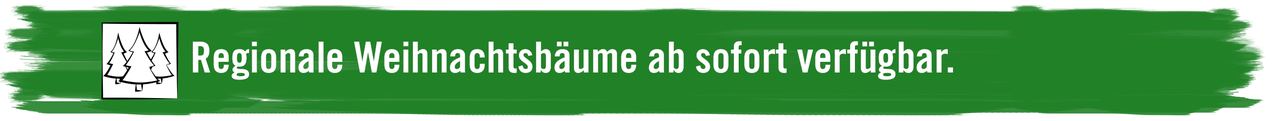 Regionale Weihnachtsbäume ab sofort verfügbar.