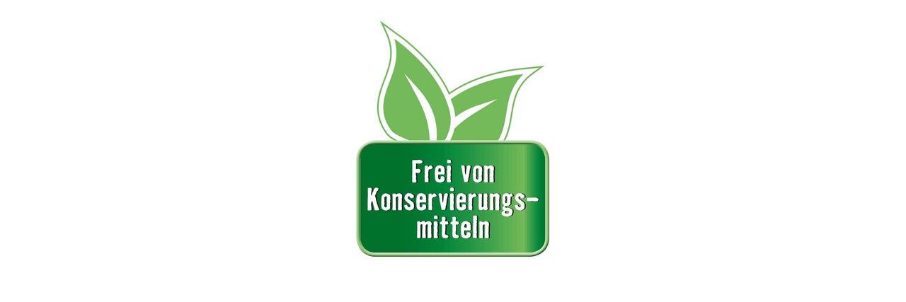 Frei von Konservierungsstoffen Symbol