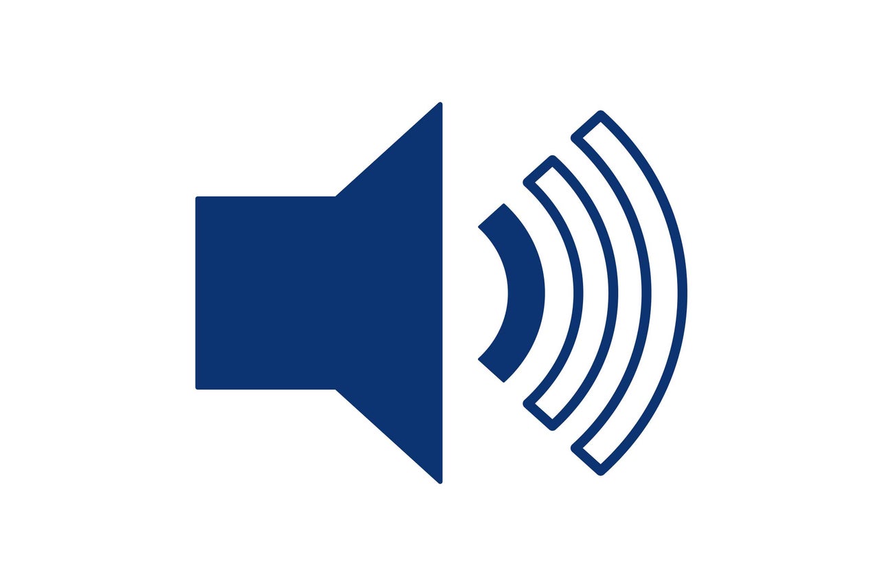 Lautsprechersymbol zur Lautstärkeregelung