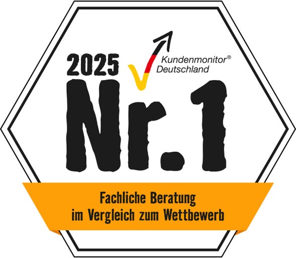 Kundenmonitor Deutschland Nummer 1 Auszeichnung 2025 für fachliche Beratung