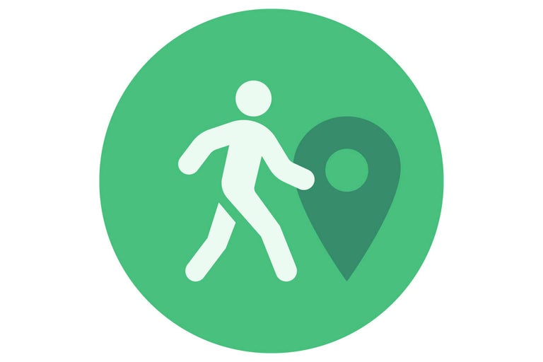 Symbol für Fußgänger Navigation