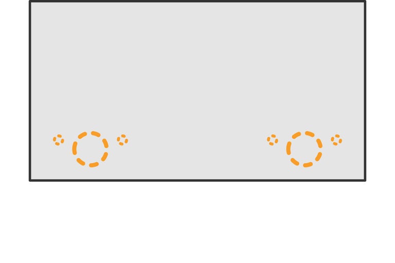 Grafische Darstellung Zuschnitt-Leistung: Topfbandbohrung