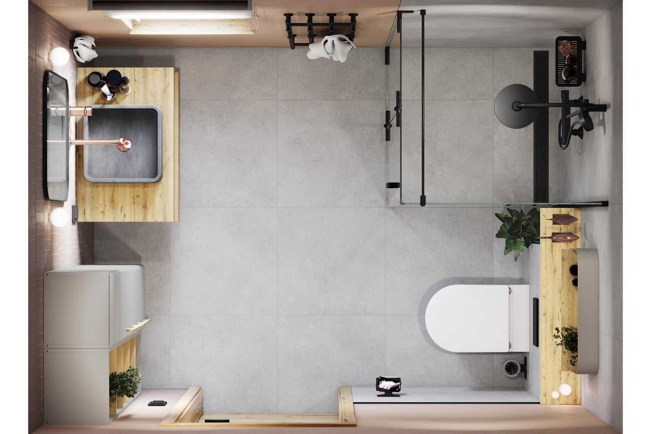 Badkonzept Manchester Grundriss Duschbad