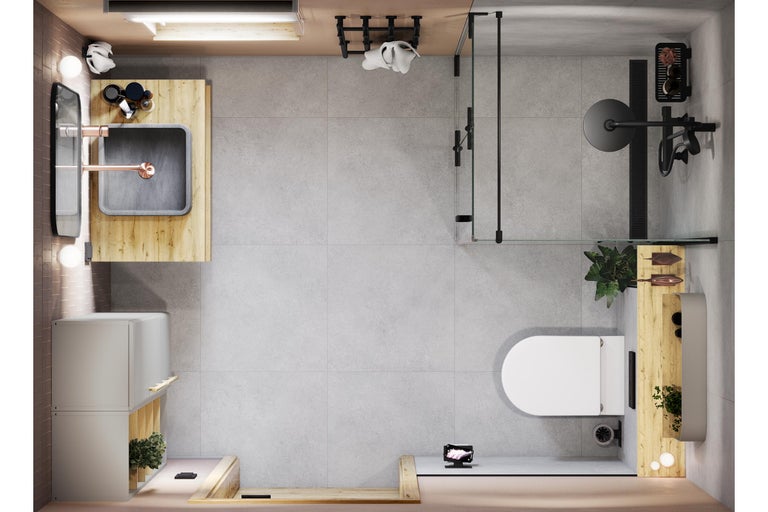 Badkonzept Manchester Grundriss Duschbad