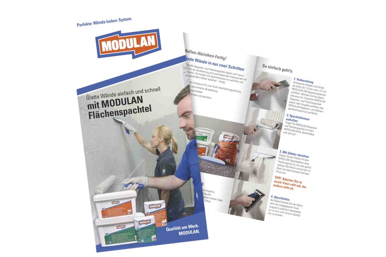 MODULAN Flächenspachtel Anleitung zur Wandgestaltung