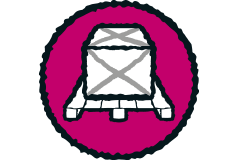 Symbol für Lieferung auf Palette