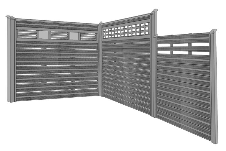 Sichtschutzelemente mit verschiedenen Designs