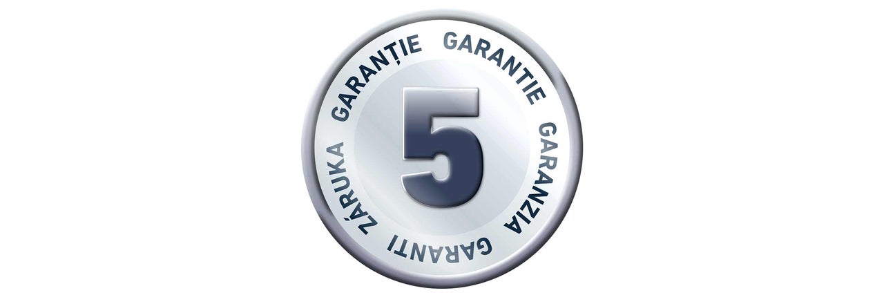 Symbol für fünf Jahre Garantie