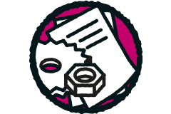 Service-Icon: Ersatzteilbeschaffung