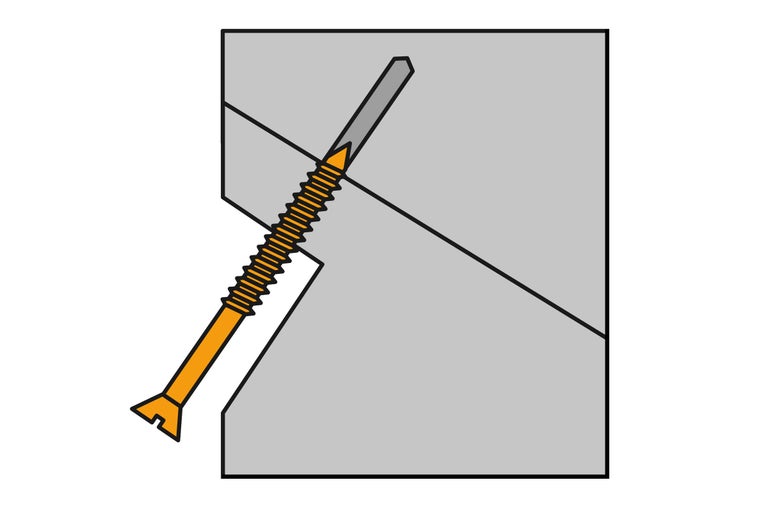 Schraube in einer Holzverbindung