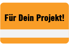 Symbol für HORNBACH Gutscheinkarte, zeigt eine grafische Darstellung einer Kreditkarte mit Schriftzug &quot;Für Dein Projekt!&quot;