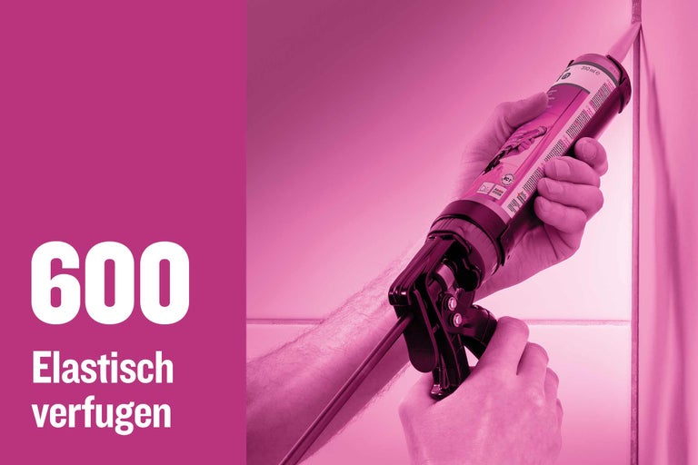 Auftragen von elastischer Dichtungsmasse mit einer Kartuschenpistole