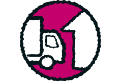 Symbol für Lieferung per LKW