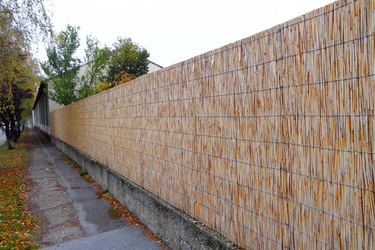 Bambusmatte als Sichtschutz im Garten