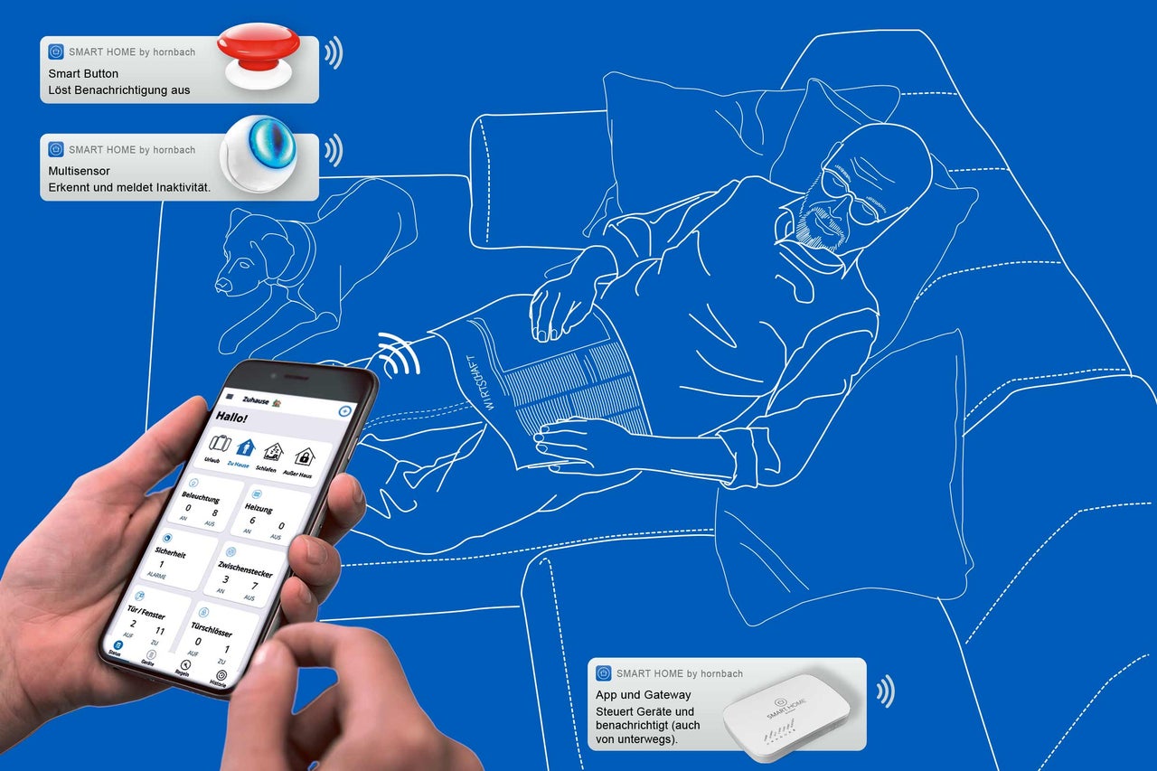 Smart Home von Hornbach im Einsatz: Smartphone App, Smart Button, Multisensor und Gateway