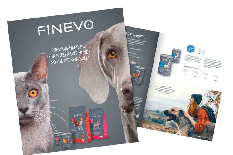 Finevo Tiernahrungskatalog für Hunde und Katzen
