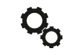 Symbol für Einstellungen: Zahnräder.