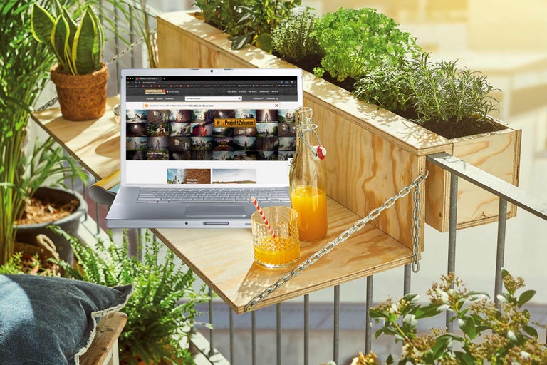 Balkonhängetisch selber bauen