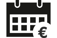 Kalender mit Euro Zeichen