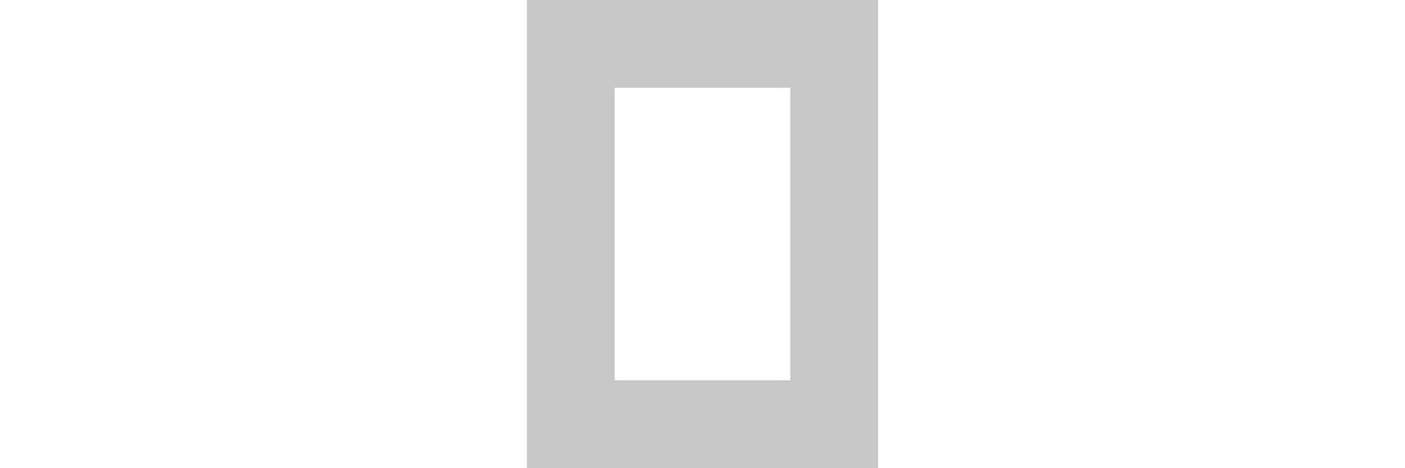 Grafische Darstellung für einen zentrierten Ausschnitt auf einem Passepartout