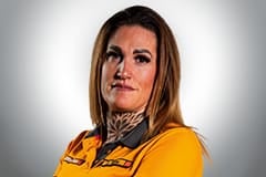 Porträt einer Frau in Arbeitskleidung