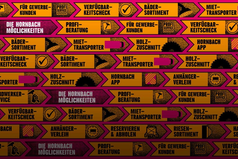 Grafische Darstellung verschiedener Hornbach Services