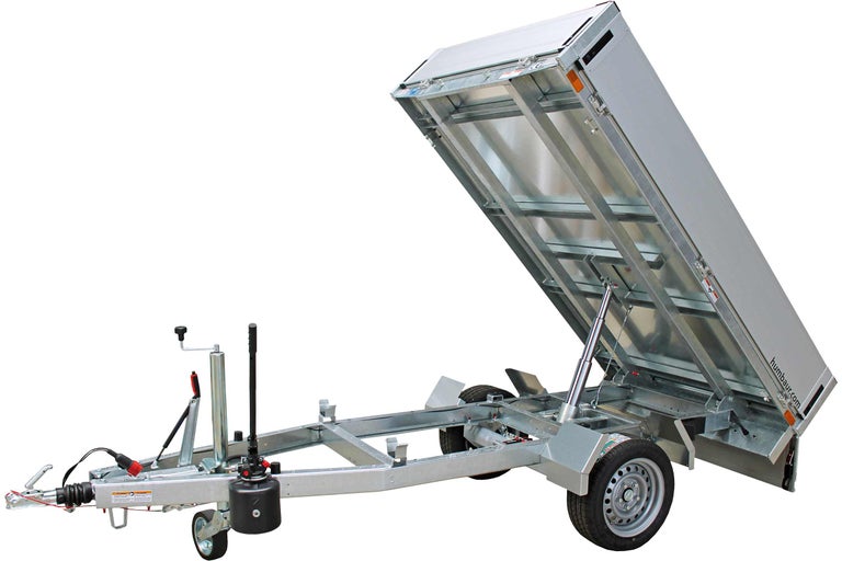Humbaur Anhänger mit geöffneter Ladefläche