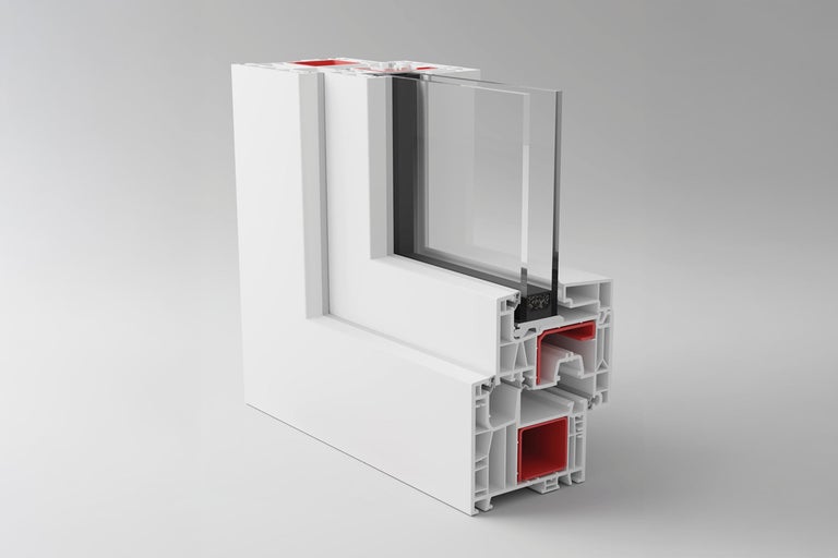 Profilansicht eines Kunststofffensters