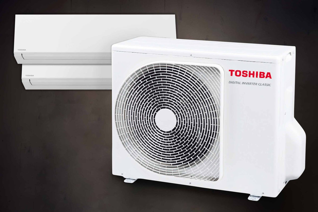 Toshiba Klimaanlage Außengerät und zwei Innengeräte