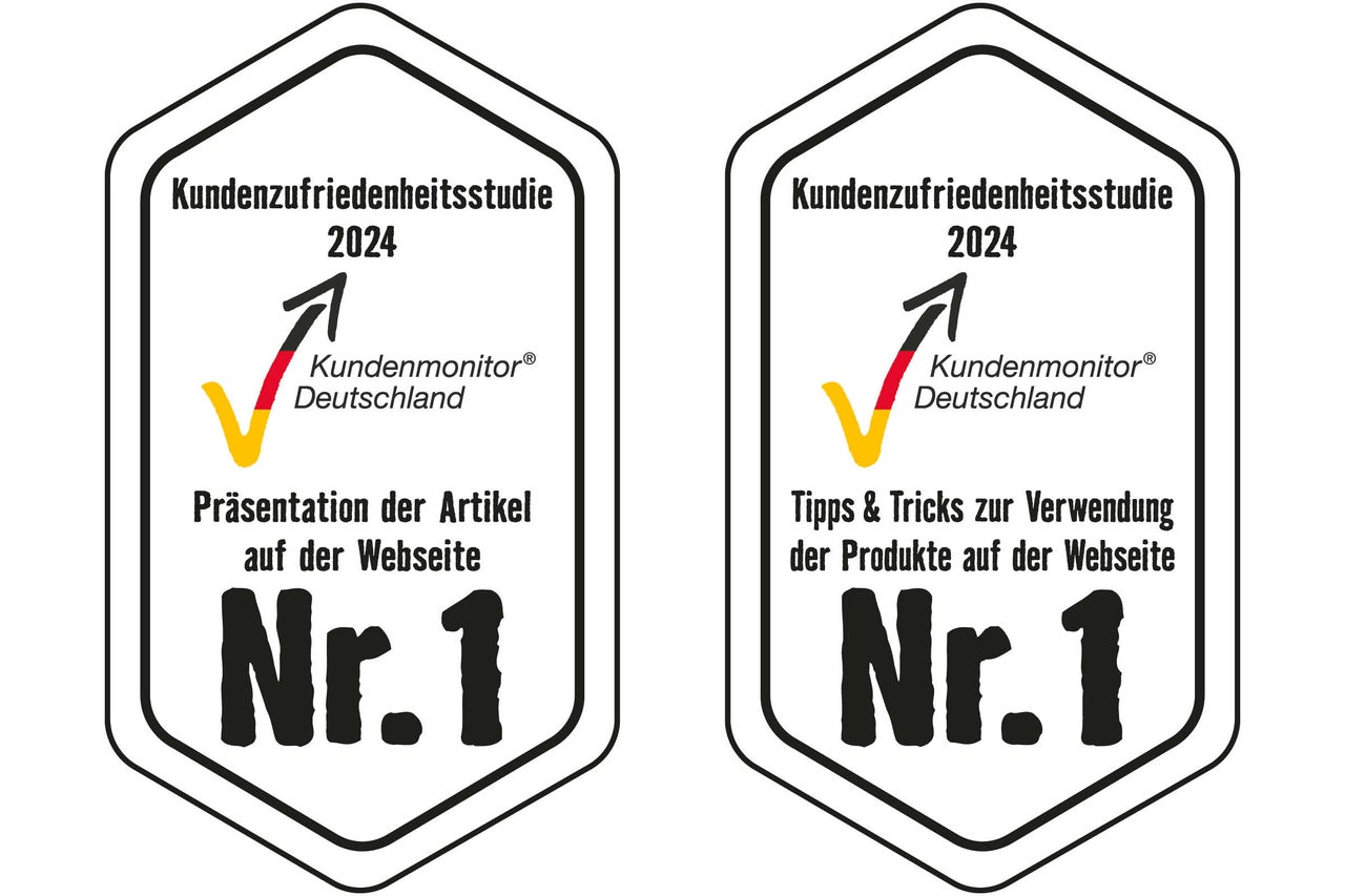 Kundenzufriedenheitsstudie 2024 Auszeichnung für Präsentation von Artikeln und Tipps zur Produktverwendung auf der Webseite