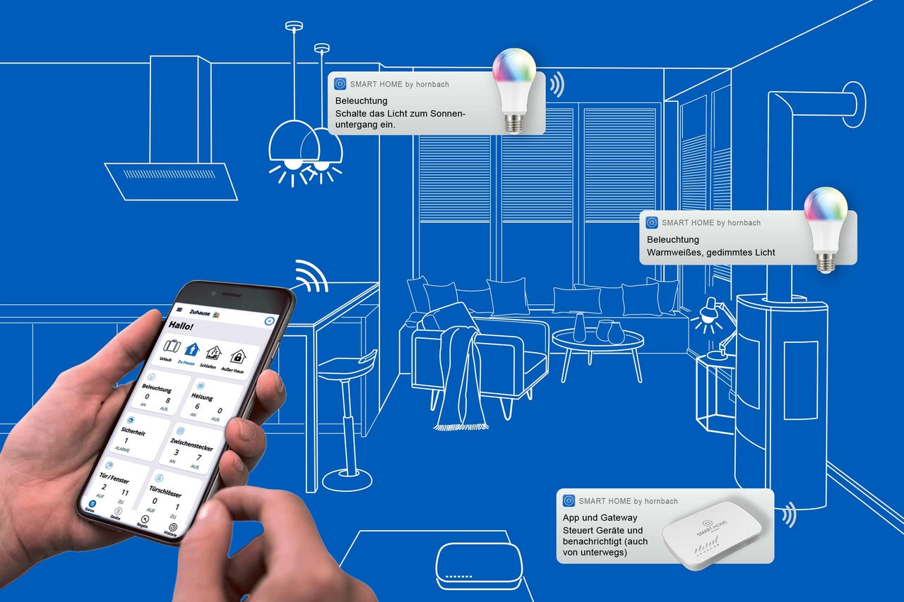 Smart Home von Hornbach steuert Beleuchtung und Geräte per App