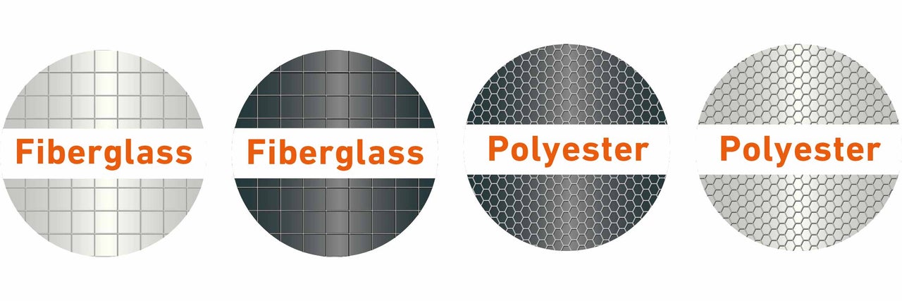 Illustration von Fiberglas- und Polyestergewebe