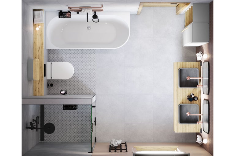 Badkonzept Manchester Grundriss Komplettbad