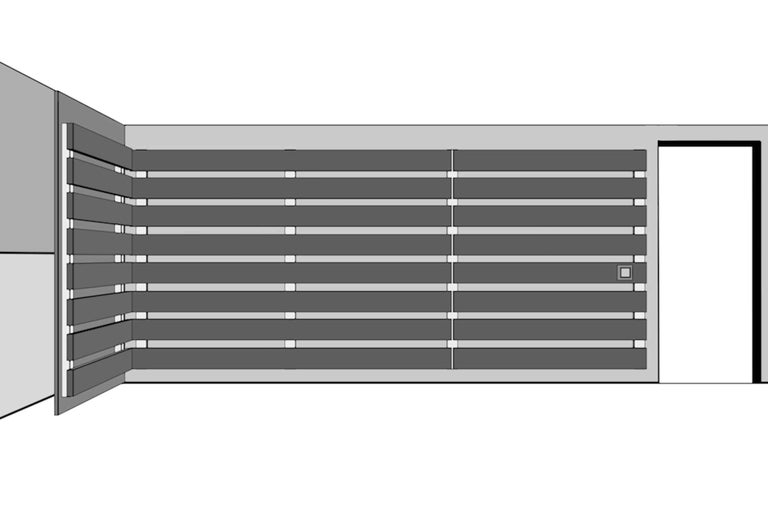 Horizontale Schiebetoransicht