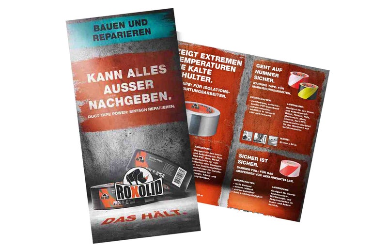 Produktbroschüre für Isolierband, Warnband und Absperrband von Roxolid