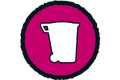 Service-Icon für Entsorgung: Mülleimer Symbol