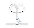 Schwenkbarer Wasserhahn Illustration