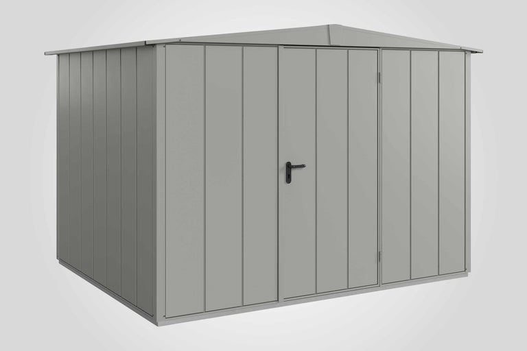 Gartenschrank aus Metall mit Doppeltür und Griff