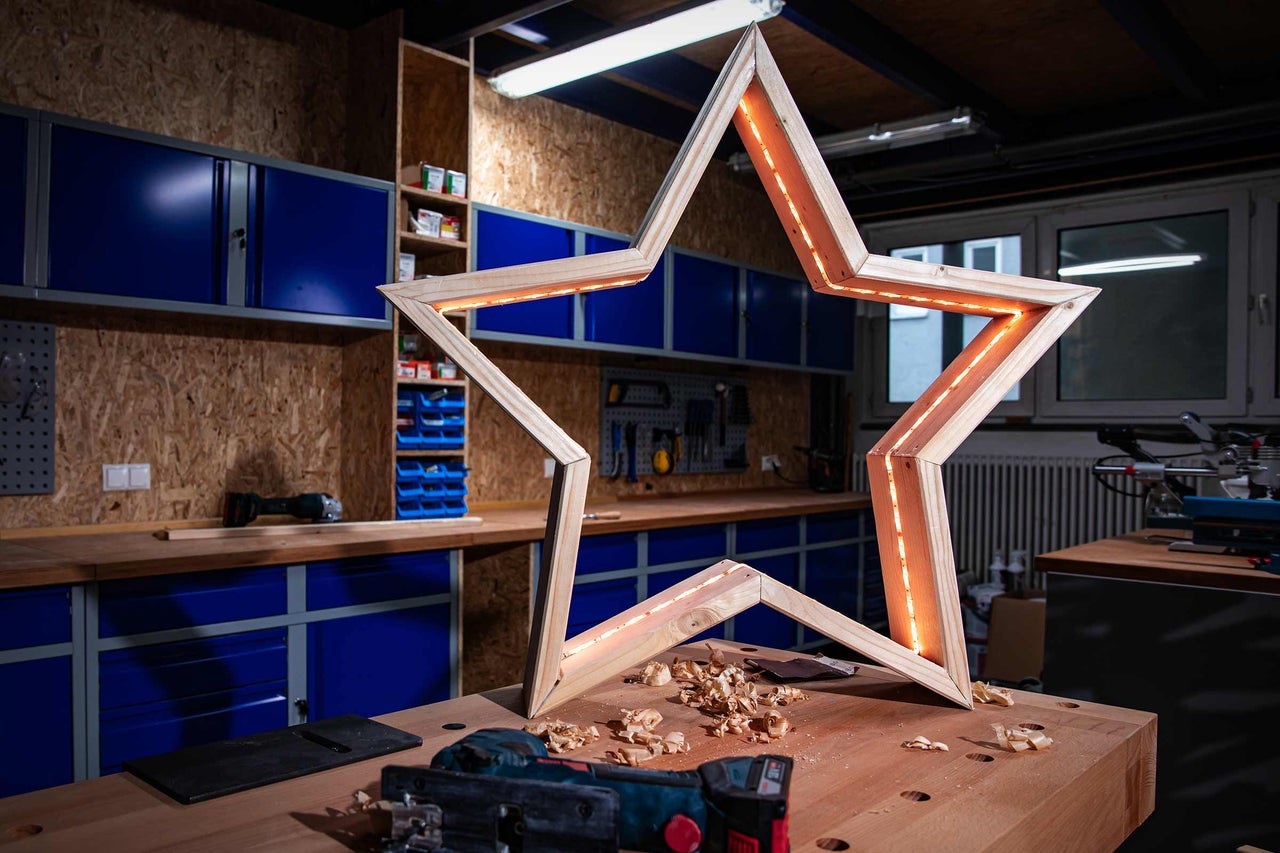 holzstern groß stehend outdoor Holzsterne selber bauen | HORNBACH