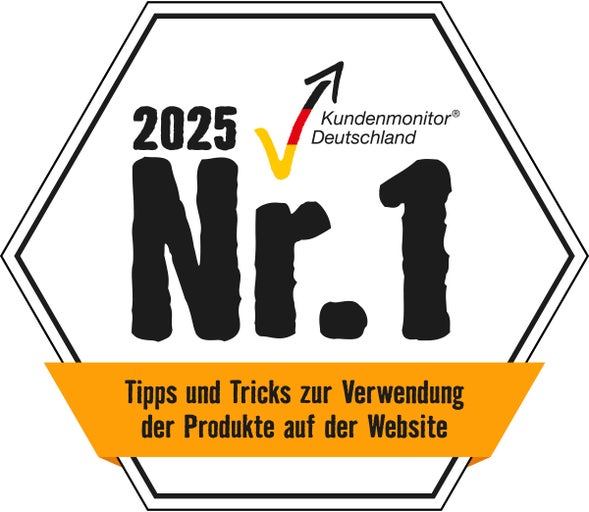 Kundenmonitor Deutschland Siegel Nummer 1 für 2025: Tipps und Tricks zur Verwendung der Produkte auf der Webseite.
