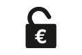 Grafische Darstellung eines Vorhängeschlosses mit Eurozeichen