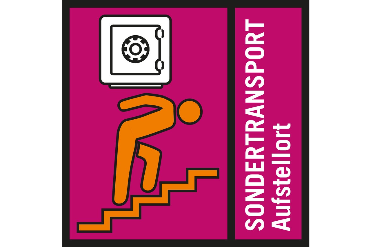 Symbol für Sondertransport zum Aufstellort