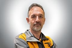 Porträt eines Mannes in Arbeitskleidung