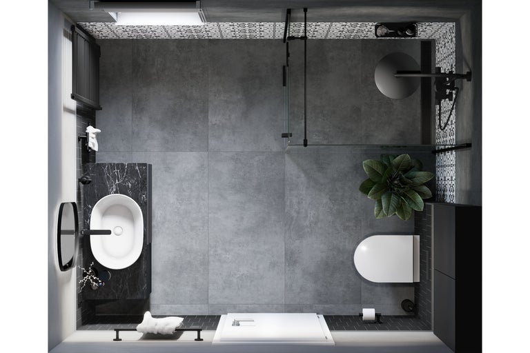 Badkonzept Casablanca Grundriss Duschbad