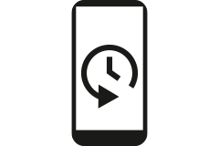 Symbol für die Wiederherstellung eines Smartphones