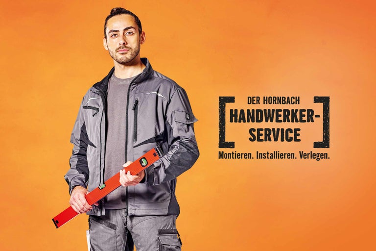 Der Hornbach Handwerkerservice: Montage, Installation und Verlegung.